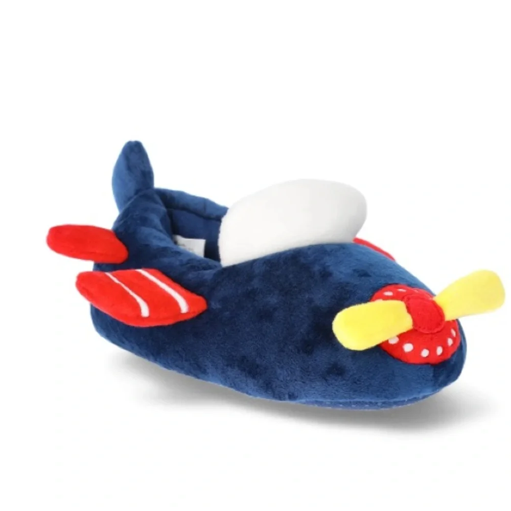 💜 Wonder Nation Toddler Boys' Airplane Slippers Size:5-6